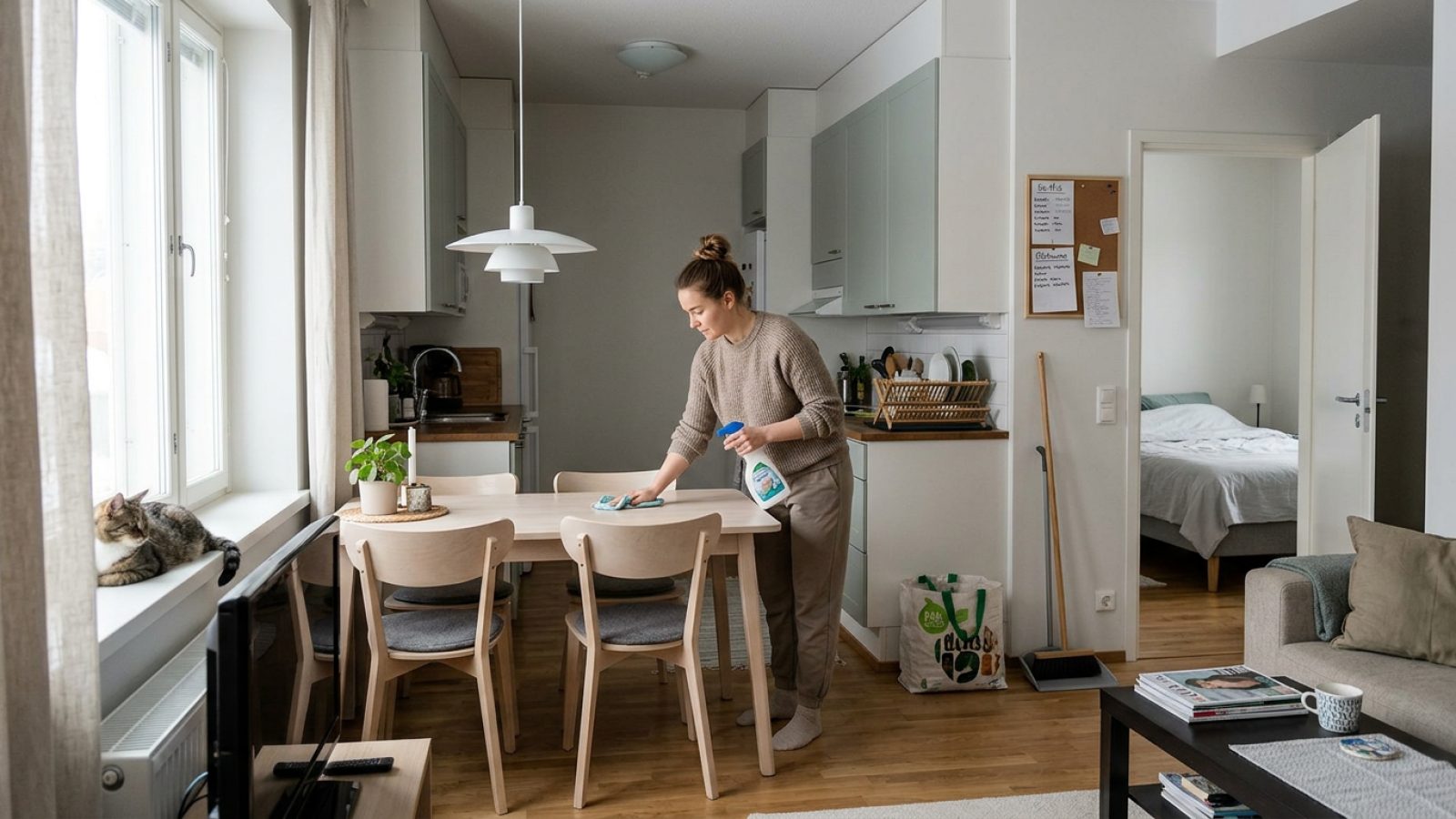 Viikkosiivous pieni koti – näin aikataulutat huonekohtaisesti Viikkosiivous pieni koti – huonekohtainen aikataulu ja vinkit