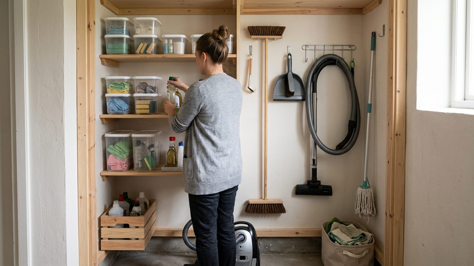 Organisera städskrubb på budget – smart rensning och väggförvaring Organisera städskrubb på budget – rensa smart och använd väggarna
