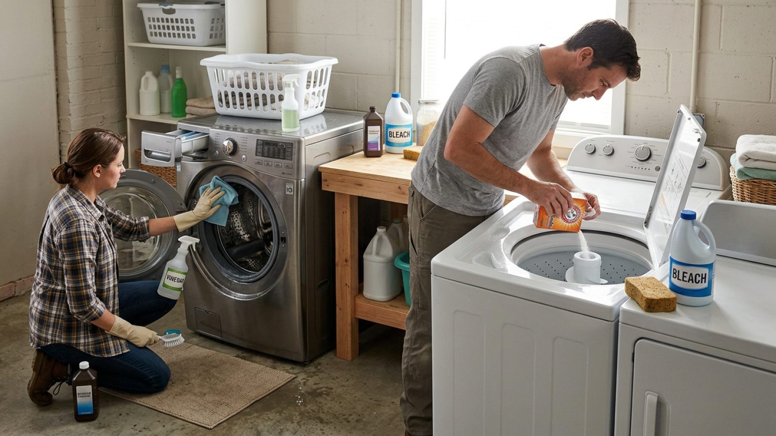 How to Clean a Washing Machine Safely: Front-Load and Top-Load Steps